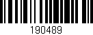 Código de barras (EAN, GTIN, SKU, ISBN): '190489'