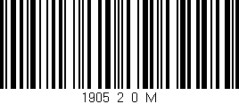 Código de barras (EAN, GTIN, SKU, ISBN): '1905_2_0_M'