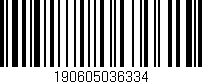Código de barras (EAN, GTIN, SKU, ISBN): '190605036334'