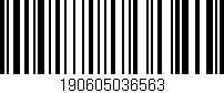 Código de barras (EAN, GTIN, SKU, ISBN): '190605036563'