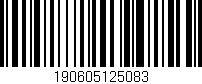 Código de barras (EAN, GTIN, SKU, ISBN): '190605125083'