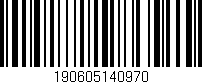 Código de barras (EAN, GTIN, SKU, ISBN): '190605140970'