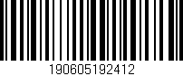 Código de barras (EAN, GTIN, SKU, ISBN): '190605192412'