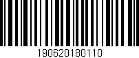 Código de barras (EAN, GTIN, SKU, ISBN): '190620180110'