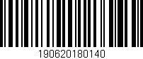 Código de barras (EAN, GTIN, SKU, ISBN): '190620180140'