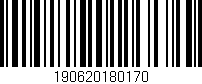 Código de barras (EAN, GTIN, SKU, ISBN): '190620180170'