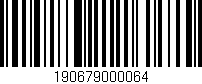 Código de barras (EAN, GTIN, SKU, ISBN): '190679000064'