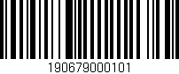 Código de barras (EAN, GTIN, SKU, ISBN): '190679000101'
