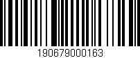 Código de barras (EAN, GTIN, SKU, ISBN): '190679000163'