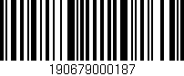 Código de barras (EAN, GTIN, SKU, ISBN): '190679000187'