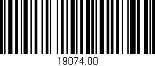 Código de barras (EAN, GTIN, SKU, ISBN): '19074.00'
