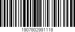 Código de barras (EAN, GTIN, SKU, ISBN): '1907802991118'