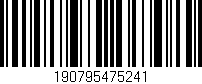 Código de barras (EAN, GTIN, SKU, ISBN): '190795475241'