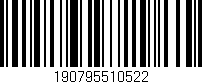 Código de barras (EAN, GTIN, SKU, ISBN): '190795510522'