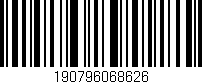 Código de barras (EAN, GTIN, SKU, ISBN): '190796068626'