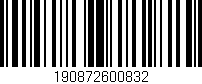 Código de barras (EAN, GTIN, SKU, ISBN): '190872600832'