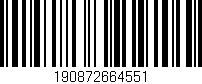 Código de barras (EAN, GTIN, SKU, ISBN): '190872664551'