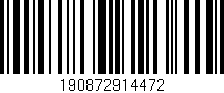 Código de barras (EAN, GTIN, SKU, ISBN): '190872914472'