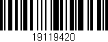 Código de barras (EAN, GTIN, SKU, ISBN): '19119420'