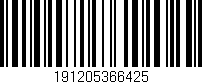 Código de barras (EAN, GTIN, SKU, ISBN): '191205366425'