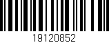 Código de barras (EAN, GTIN, SKU, ISBN): '19120852'