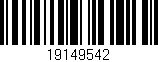 Código de barras (EAN, GTIN, SKU, ISBN): '19149542'