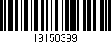 Código de barras (EAN, GTIN, SKU, ISBN): '19150399'