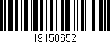Código de barras (EAN, GTIN, SKU, ISBN): '19150652'