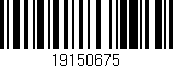 Código de barras (EAN, GTIN, SKU, ISBN): '19150675'