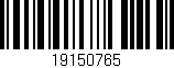 Código de barras (EAN, GTIN, SKU, ISBN): '19150765'