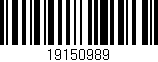 Código de barras (EAN, GTIN, SKU, ISBN): '19150989'