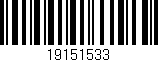 Código de barras (EAN, GTIN, SKU, ISBN): '19151533'