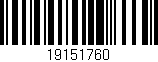 Código de barras (EAN, GTIN, SKU, ISBN): '19151760'