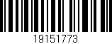 Código de barras (EAN, GTIN, SKU, ISBN): '19151773'