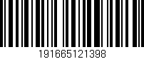 Código de barras (EAN, GTIN, SKU, ISBN): '191665121398'