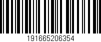 Código de barras (EAN, GTIN, SKU, ISBN): '191665206354'