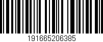 Código de barras (EAN, GTIN, SKU, ISBN): '191665206385'
