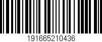 Código de barras (EAN, GTIN, SKU, ISBN): '191665210436'