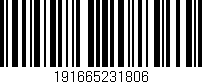 Código de barras (EAN, GTIN, SKU, ISBN): '191665231806'