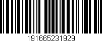 Código de barras (EAN, GTIN, SKU, ISBN): '191665231929'