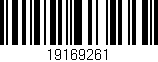 Código de barras (EAN, GTIN, SKU, ISBN): '19169261'