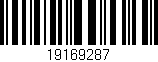 Código de barras (EAN, GTIN, SKU, ISBN): '19169287'
