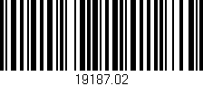 Código de barras (EAN, GTIN, SKU, ISBN): '19187.02'