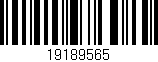 Código de barras (EAN, GTIN, SKU, ISBN): '19189565'
