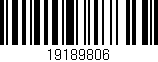 Código de barras (EAN, GTIN, SKU, ISBN): '19189806'