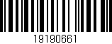 Código de barras (EAN, GTIN, SKU, ISBN): '19190661'