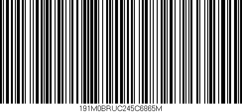 Código de barras (EAN, GTIN, SKU, ISBN): '191M0BRUC245C6865M'