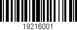 Código de barras (EAN, GTIN, SKU, ISBN): '19216001'
