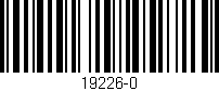 Código de barras (EAN, GTIN, SKU, ISBN): '19226-0'
