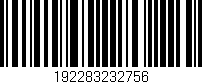 Código de barras (EAN, GTIN, SKU, ISBN): '192283232756'